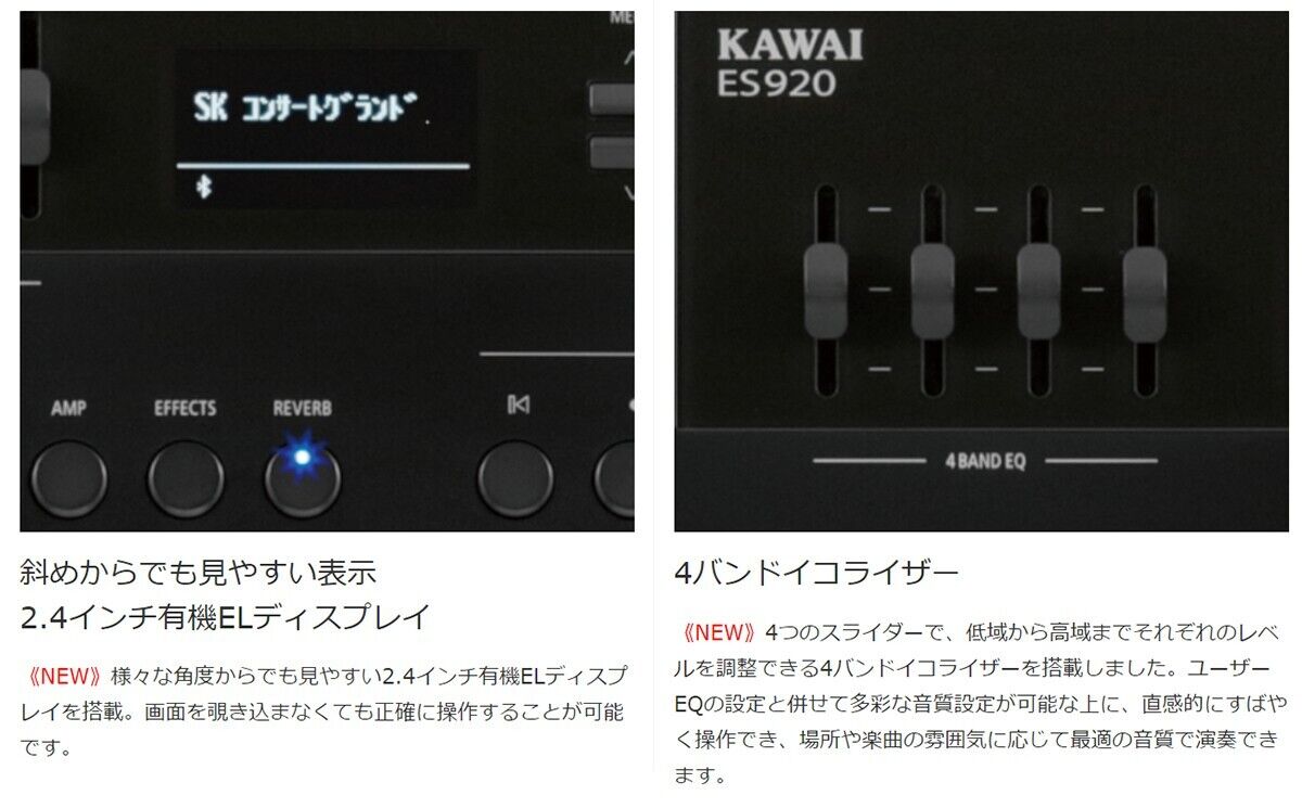 KAWAI ES920B Portable Digital Piano Black 88-key w/Damper Pedal Electronic NEW