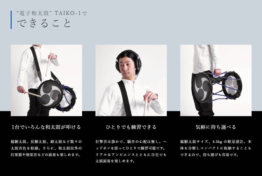 Roland TAIKO-1 Electronic Taiko Percussion Japanese Drum New