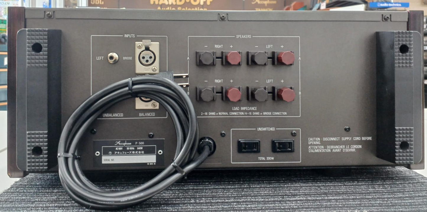 Accuphase P-500 Power Amplifier AC100V/117V/220V/240V 50Hz/60Hz