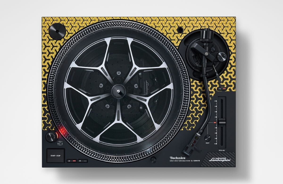 Technics & Lamborghini collaboration SL-1200M7B-Y DJ Turntable Yellow SL-1200MK7