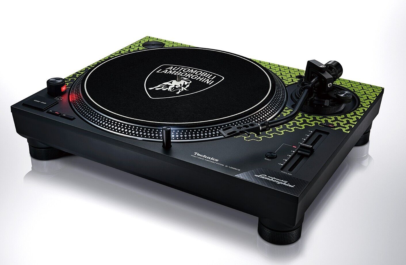 Technics & Lamborghini collaboration SL-1200M7B-G DJ Turntable Green SL-1200MK7