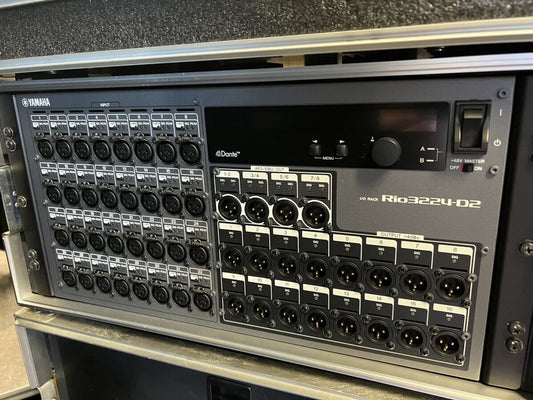 YAMAHA Rio3224-D2, In / Out Rack with Built in Dante audio networking