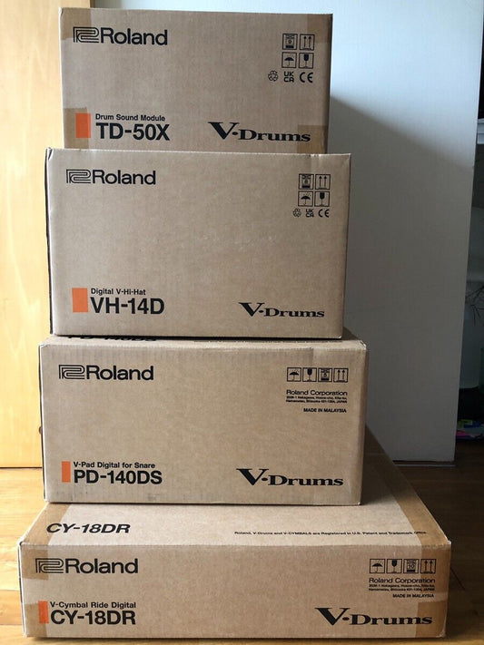Roland TD-50X PD-140DS CY-18DR VH-14D 4 sets V-Drums Digital Pad Package Express
