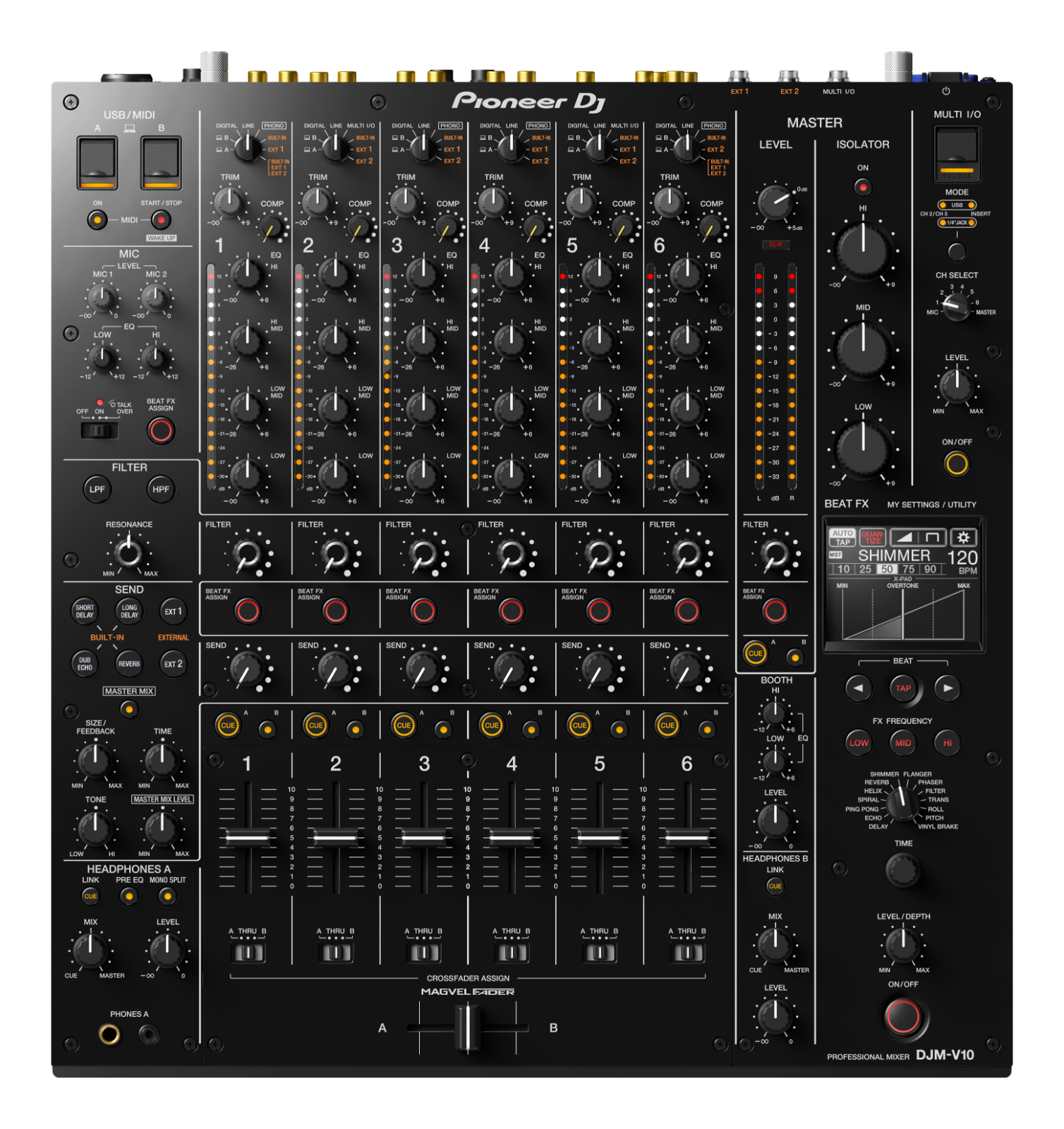 Pioneer DJ DJM-V10 Creative Style 6-Channel Professional DJ Mixer NEW