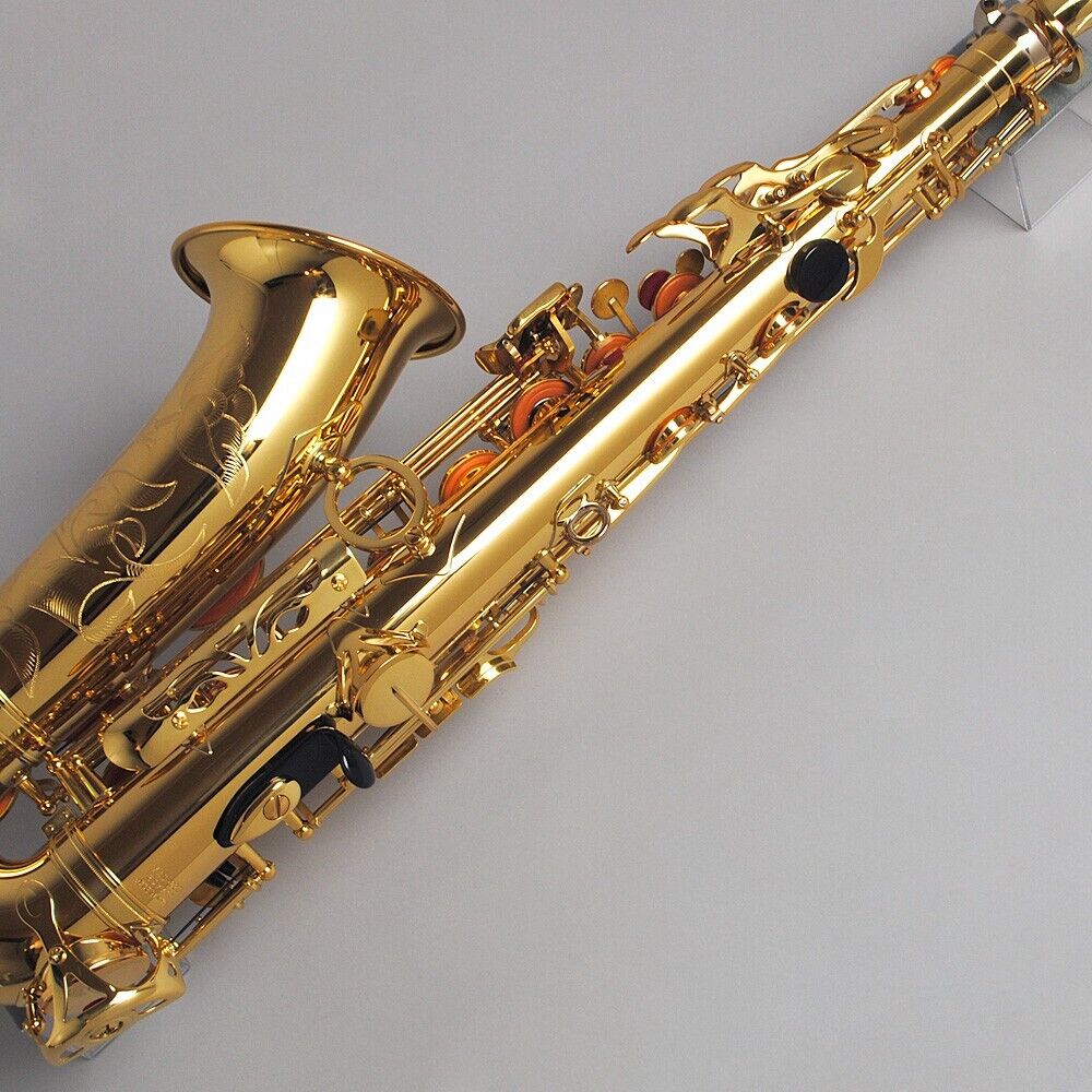 YAMAHA YAS-82Z YAS82Z Custom Alto Saxophone gold lacquer finish with b ...
