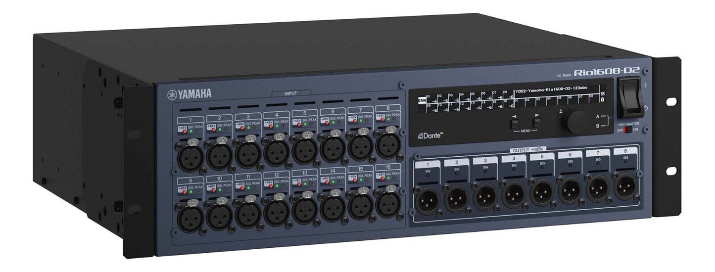 YAMAHA Rio1608-D2 Dante compatible I/O rack Analog 16 inputs 8 outputs AES/EBU