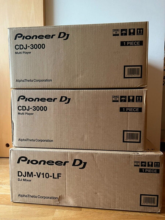 Fast Shipping Pioneer DJ CDJ-3000 2 Pair + DJM-V10-LF DJ Controller Mixer 100V